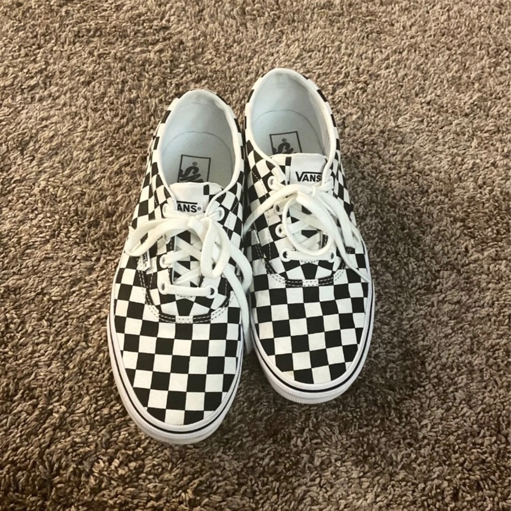 Checkered vans women's 8.5